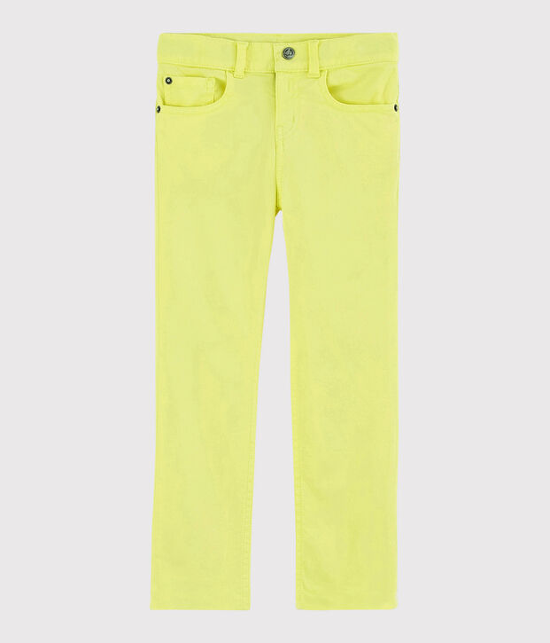 Pantalon en serge enfant gar&ccedil;on jaune