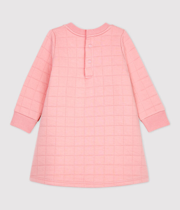 Bio gewatteerde jurk baby. roze