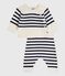 Tweedelig gebreid setje met marinestrepen blauw MARSHMALLOW/ SOIR