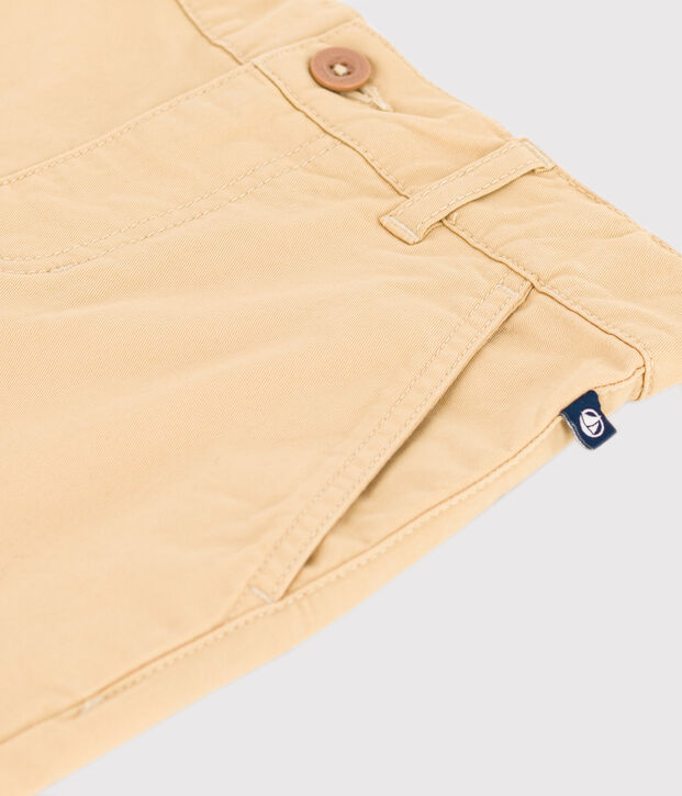 Jongensbermuda in katoenlinnen beige