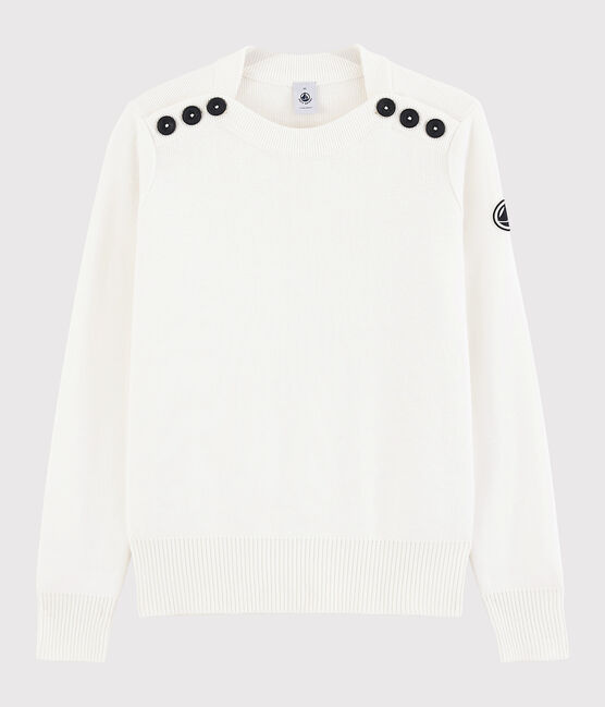 Katoenen Dames marinetrui wit MARSHMALLOW