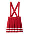 Meisjesrok met afneembare bretellen rood TERKUIT