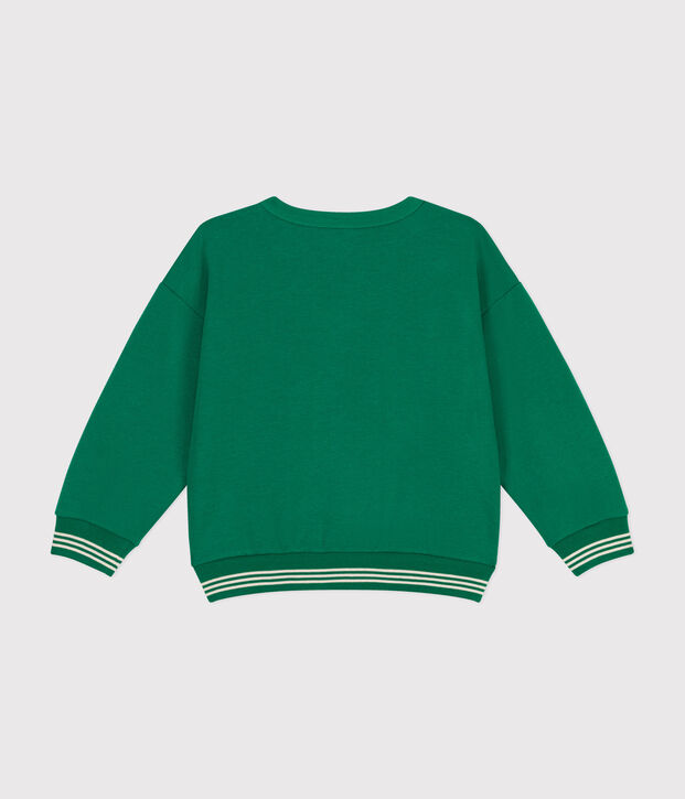 Sweatshirt en molleton enfant fille / gar&ccedil;on vert