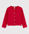 Cardigan en tubique enfant fille rouge TERKUIT