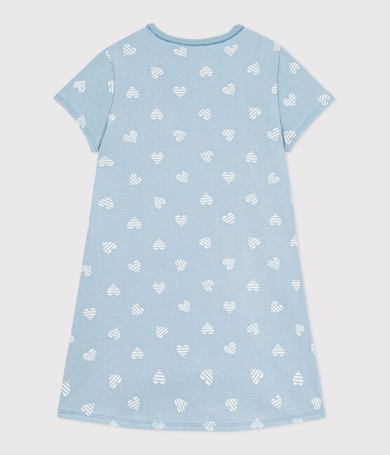 Chemise de nuit enfant en coton manches courtes imprimé cœurs MIMI/ ECUME