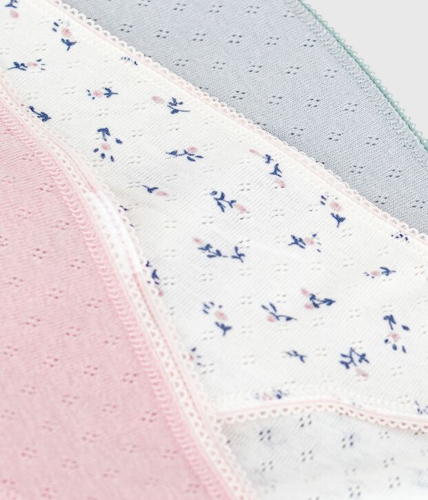 Lot de culottes femme en coton ajour&eacute; multicouleur