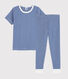 Pyjama milleraies bleu petit garçon en coton