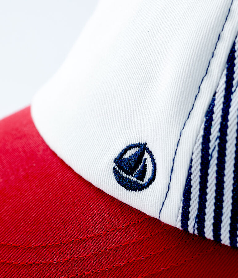 Driekleurige babypet. wit/multicouleur