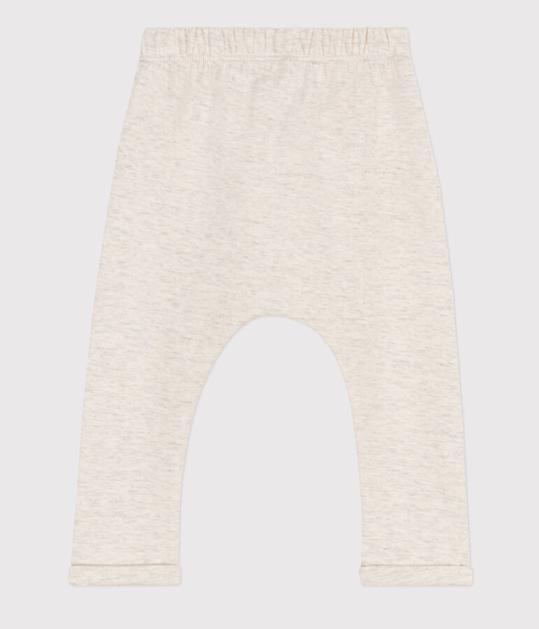 Broek in dikke jersey voor baby's beige