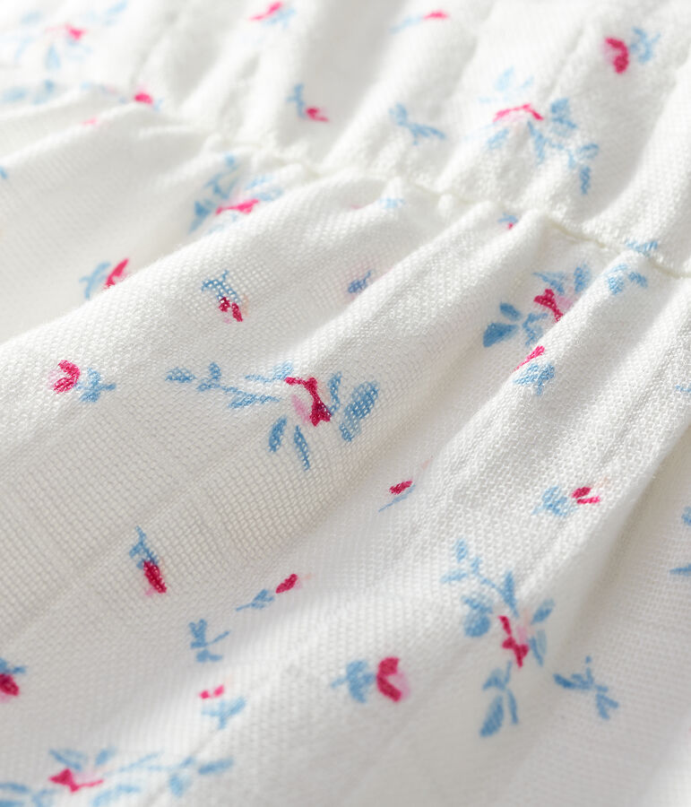 Pakje babymeisje van gebreide stof wit/multicouleur