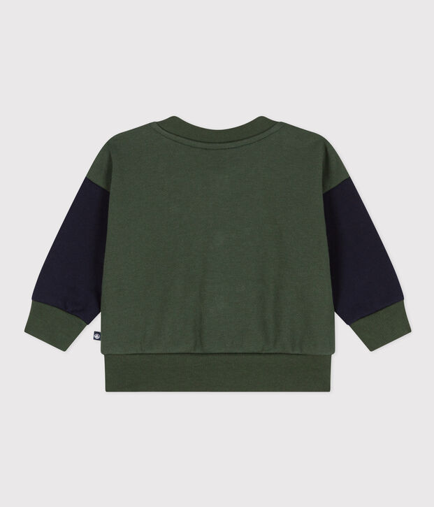 Teddy en molleton b&eacute;b&eacute; vert/bleu