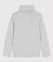Sous-pull en coton fille gris BELUGA