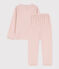 Fluwelen meisjespyjama roze SALINE