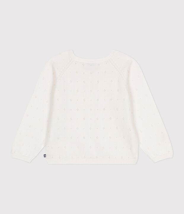 Kindercardigan in katoen wit