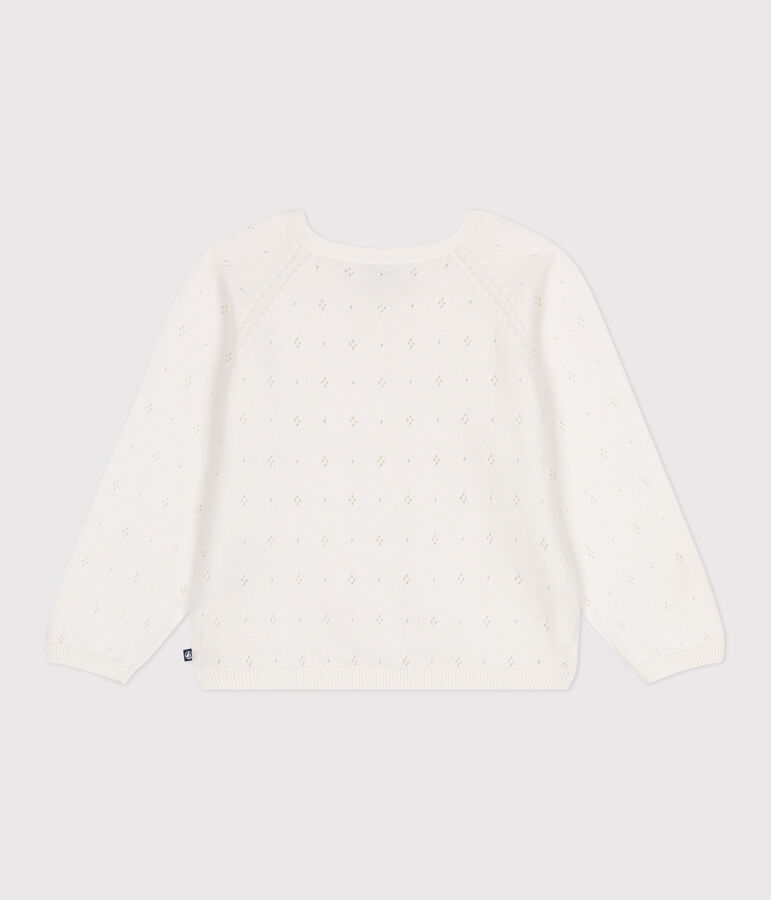 Kindercardigan in katoen wit