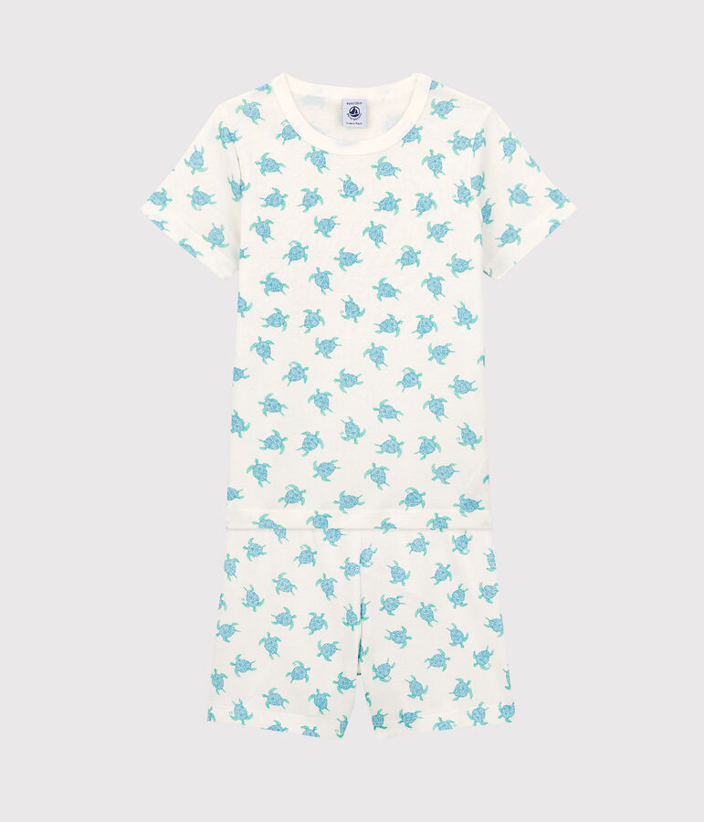 Pyjacourt petite fille-petit gar&ccedil;on en coton blanc MARSHMALLOW/blanc MULTICO