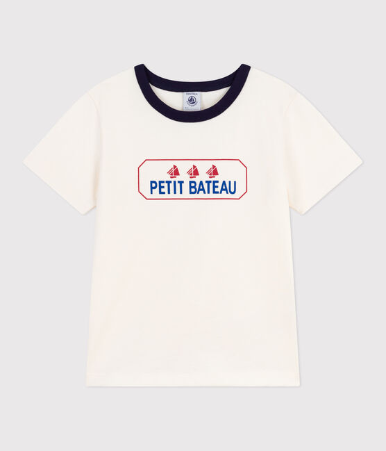 Tee-shirt enfant à manches courtes imprimé écru MILK