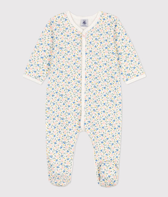 Pyjama met bloemenprint in tubic wit MARSHMALLOW/wit MULTICO