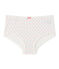 Meisjesshorty in stretchjersey met dessin wit LAIT/wit MULTICO