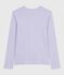 Tee-shirt femme l'iconique cocotte en coton manches longues violet PARME