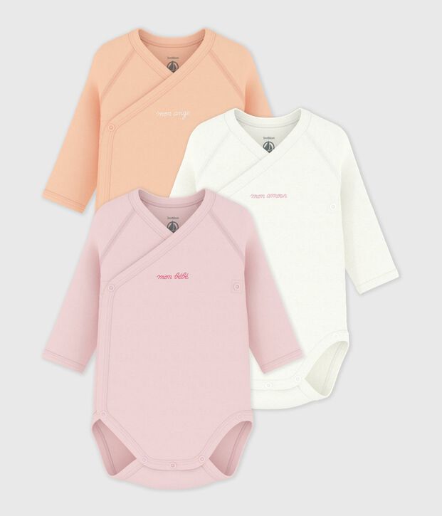 Set van katoenen babyrompertjes met lange mouwen en print multicouleur