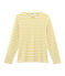 Marinière iconique homme blanc MARSHMALLOW/jaune BAMBOO