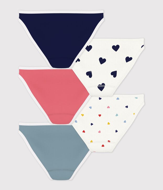 Setje van katoenen damesonderbroekjes met print multicouleur