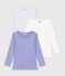 Setje T-shirts met lange mouw en hartmotiefje voor kinderen multicouleur