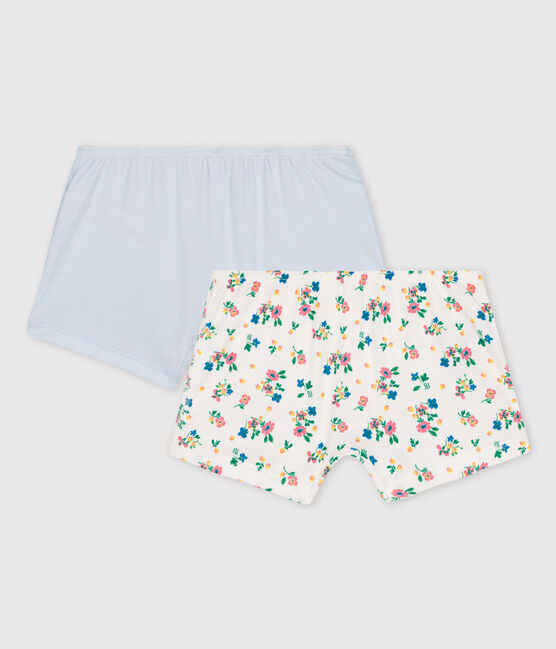 Set van 2 meisjes shorties met bloemenprint van biologisch katoen variante 1