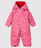 Combipilote bébé fille rose CHEEK/rouge TERKUIT