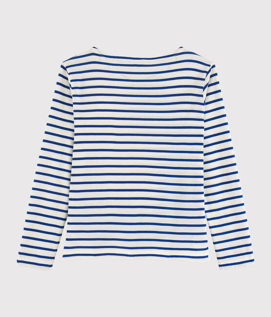 Lichte marinière "Cœur" Dames wit MARSHMALLOW/blauw SURF