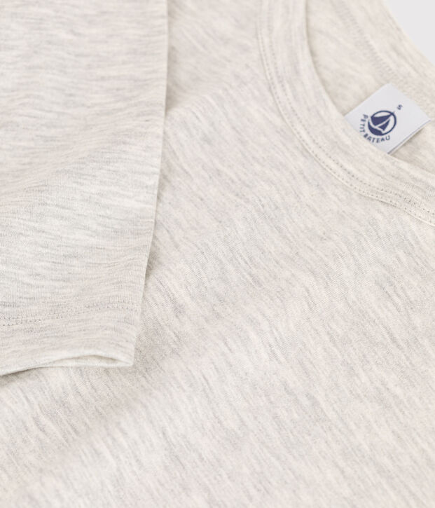 L'ICONIQUE, dames-T-shirt met ronde hals in katoen BELUGA CHINE