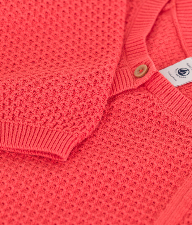 Cardigan en coton enfant fille orange