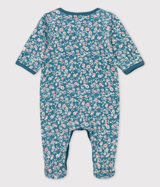 Slaappakje voor baby's in biologisch fluweel met print MOZAIK/ MARSHMALLOW