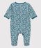 Slaappakje voor baby's in biologisch fluweel met print MOZAIK/ MARSHMALLOW