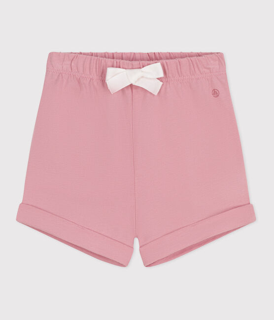 Short bébé en coton uni rose CHARME