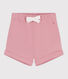 Short bébé en coton uni