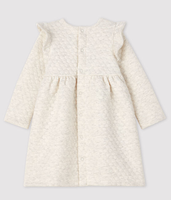 Jurk met lange mouwen babymeisje beige MONTELIMAR CHINE