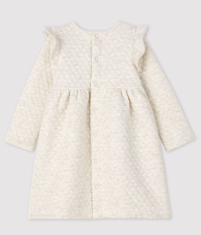Jurk met lange mouwen babymeisje beige
