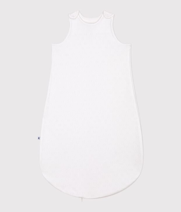 Gigoteuse b&eacute;b&eacute; en coton ajour&eacute; c&oelig;ur TOG 0,5 blanc