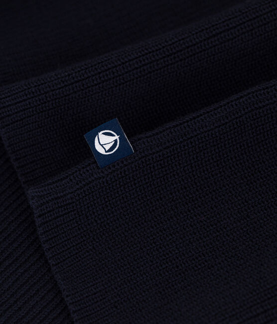 Effen katoenen marinetrui voor dames blauw SMOKING