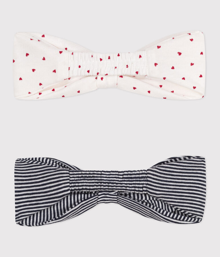 SET VAN 2 ICONISCHE BABY KATOENEN HOOFDBANDEN multicouleur