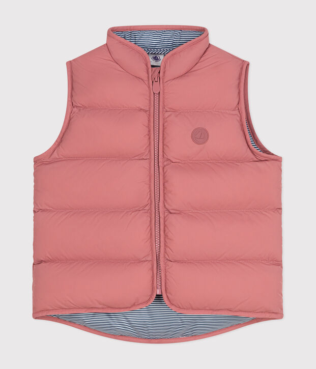 Doudoune sans manche matelass&eacute;e enfant rose