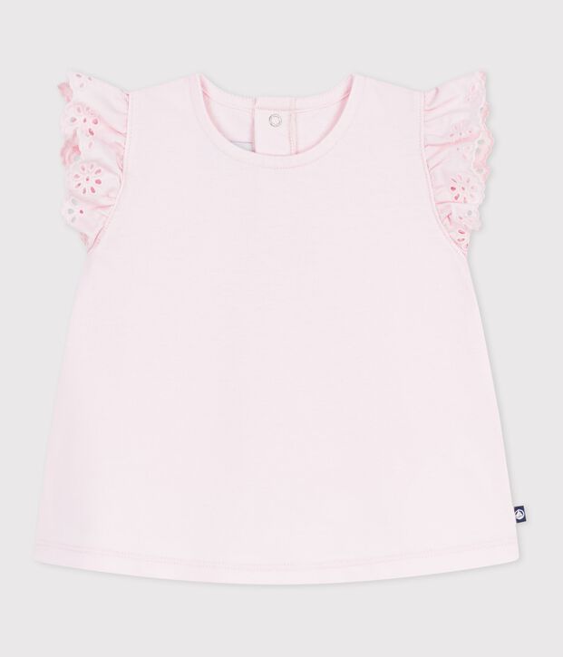 Effen katoenen T-shirt met korte mouwen voor baby's BARELY