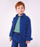 Effen fluwelen kinderhemd blauw