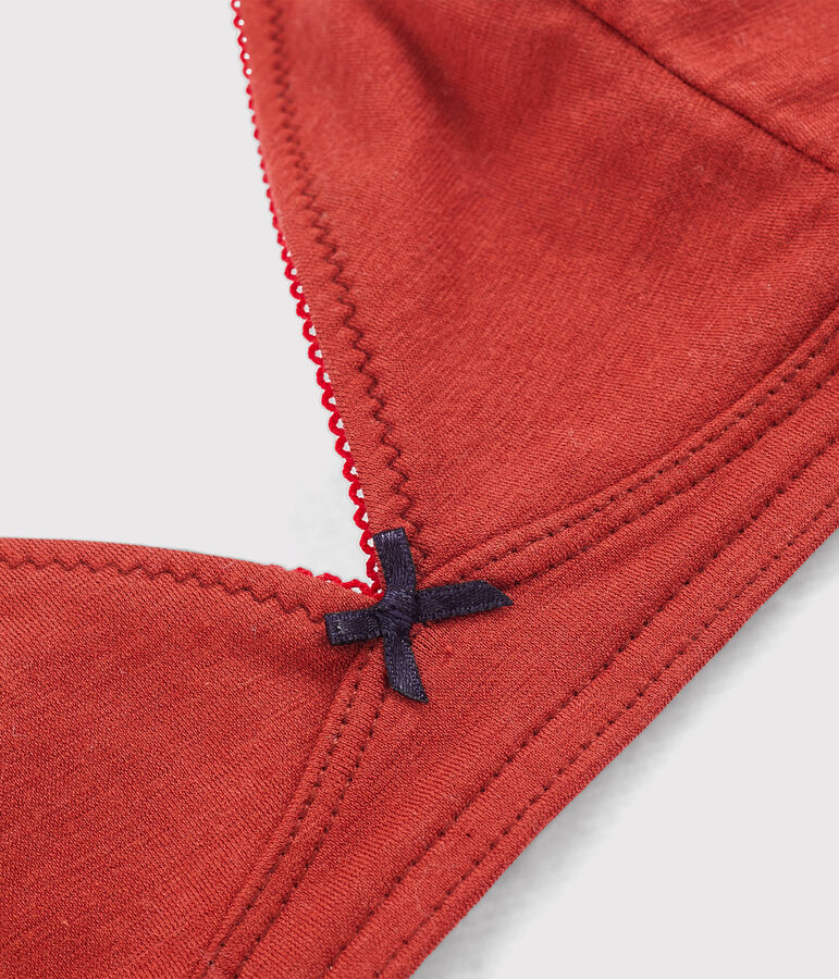 Damesbeha van extradunne jerseystof bruin OMBRIE