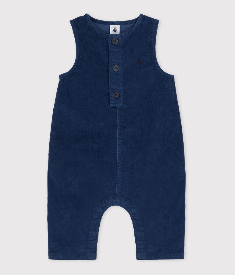 Lang babypakje in ribfluweel blauw