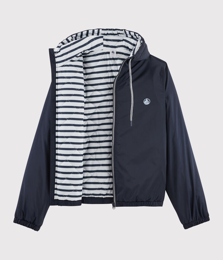 Warm gerecycled Dames windjack blauw SMOKING