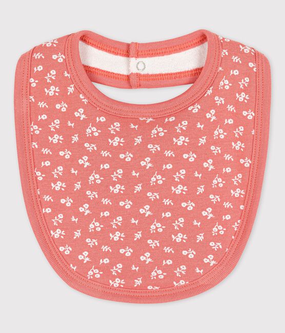 Slabbetje in biokatoen voor baby's roze PAPAYE/ MARSHMALLOW