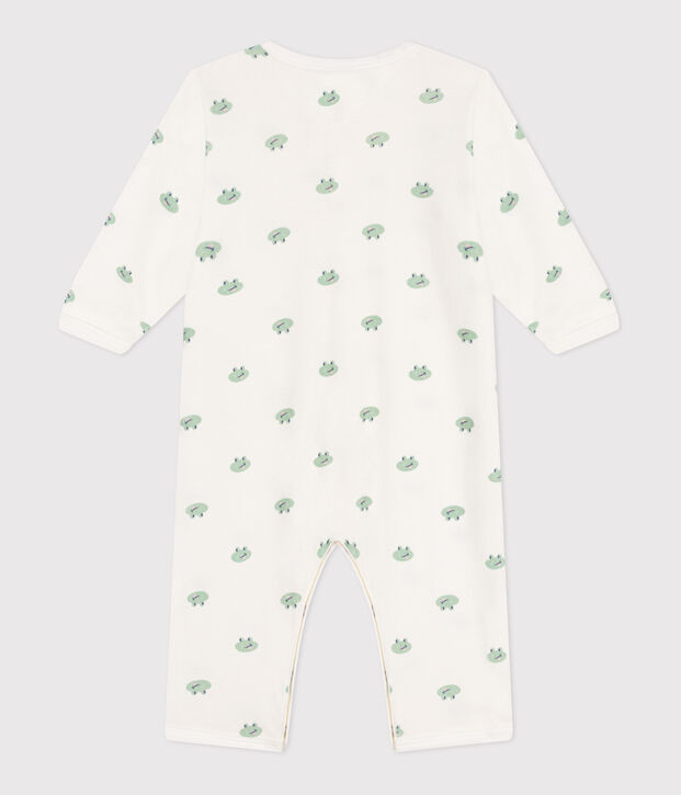 Pyjama b&eacute;b&eacute; en coton sans pieds grenouilles blanc/multicouleur